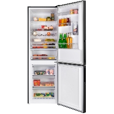 Холодильник Maunfeld MFF185NFB Inverter черный двухкамерный инвертор 240/100л морозилка снизу, No Frost