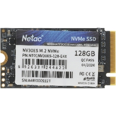 Твердотельный накопитель SSD M.2 2242 Netac 128Gb NV30ES Series NT01NV30ES-128-E4X (PCI-E 3x4, up to 1600/1300MBs, 3D NAND, 75TBW, NVMe, 22х42mm)
