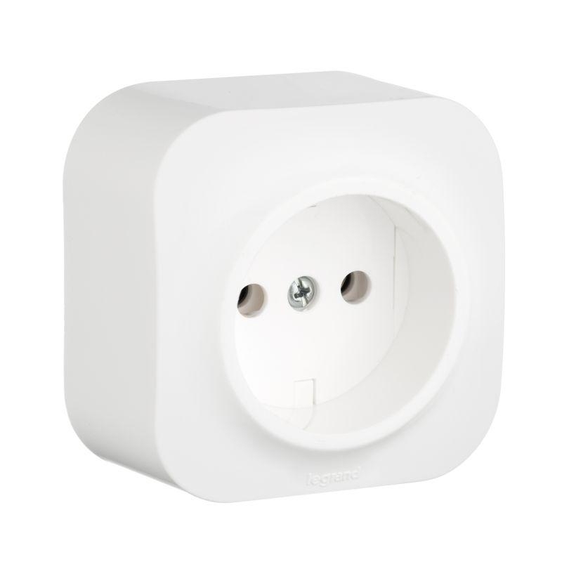 Розетка Legrand 782210 без заземления без шторок (Белая)