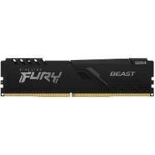 Оперативная память Kingston Fury Beast, 8GB (1x8GB), DDR4, 3200MHz, CL16, DIMM, с радиатором, черный