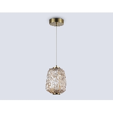 Подвесной светодиодный светильник Ambrella light LH30101 SB/TI бронза/янтарь 8W 3000K 140*140*1575