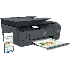 МФУ струйное HP Smart Tank 615 AiO (Y0F71A), A4, цветной, печ. до 22 стр/мин. (ч/б) до 16 стр/мин. (цвет), скан. до 5 стр/мин. (ч/б) 3 стр/мин. (цвет), 1200 x 1200 dpi (ч/б печать, скан.) 1200 x 4800 dpi (печать цвет), USB, Wi-Fi, BlueTooth, Air Print, Mopria