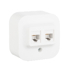 Электроустановочные изделия Legrand 782228 Двойная розетка RJ45 (Белая)