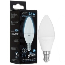 Лампа светодиодная LED Gauss Candle E14 9.5Вт 4100К