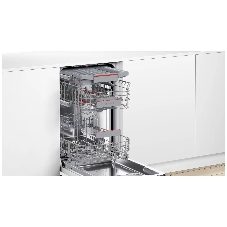 Встраиваемая посудомоечная машина Bosch SPV4HMX14Q, 45 см, 10 комплектов, электронное управление, дисплей, энергоэффективность А+, уровень шума 46 дБ, цвет белый