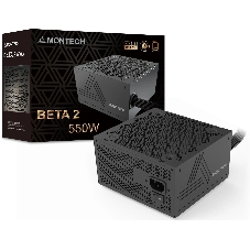 Блок питания Montech BETA 2 550W, 550Вт, 80+ Bronze, 120мм, немодульный, черный