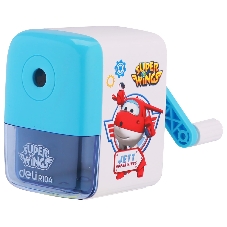 Точилка для карандашей механическая Deli ER10409 Super Wings, 1 отверстие, пластик, ассорти