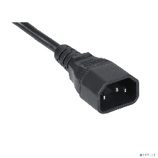 Шнур для блока питания Cabeus, IEC 320 C13, вилка IEC 60320 С14, 0.6 м, 10А, количество проводов и сечении 3x0,75 мм2, цвет: черный