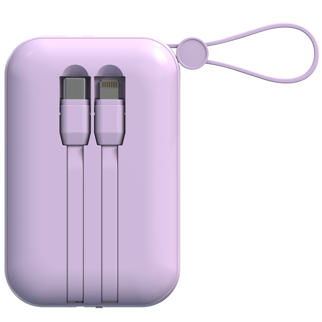 Портативный аккумулятор TOLT Lit LT-LM10T, 10000mAh, 22,5W, fast charging and PD, violet/ Powerbank TOLT Lit LT-LM10T, 10000mAh, 22,5W, fast charging and PD, violet