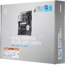 Материнская плата MSI B760 GAMING PLUS WIFI DDR4, LGA1700, Intel B760, 4xDDR4, 4xSATA, 2xM.2, 2xPCIe x16, DisplayPort, HDMI, 1x2.5Gb LAN, USB Type-C, 5x3.5 мм, 7.1, ATX