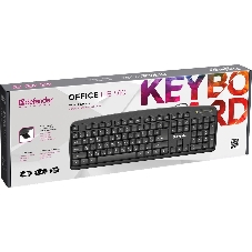 Клавиатура проводная Defender Office HB-910 RU, USB, черный