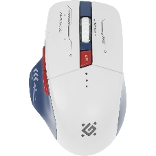 Мышь беспроводная Defender Tisa GM-126 белый/синий, 1600 dpi, радиоканал, Bluetooth, USB, кнопки - 6