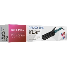 Щипцы для завивки волос Galaxy Line GL 4668 черный/зеленый, 22 мм, 200 °C, 1 режим