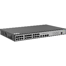 Коммутатор POE управляемый гигабитный уровня 2, 24 порта 10/100/1000Base-T с поддержкой PoE, 4 порта 100/1000BASE-X (SFP), бюджет POE 370W