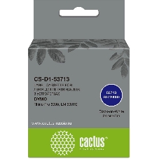 Картридж ленточный Cactus CS-D1-53713 24мм, черный шрифт, белый фон, 7м для DYMO Rhino Pro 6000, LM 500TS