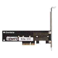Переходник ExeGate EXE-570 (M.2 M key -> PCI-E x4 v3.0 для установки SSD 2230/2242/2260/2280/22110 M.2 M key в слот PCI-E x4)