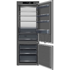 Встраиваемый холодильник Weissgauff WRKI 1970 INV. INOX нержавеющая сталь, 341л, морозилка снизу