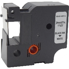 Картридж ленточный Cactus CS-D1-53713 24мм, черный шрифт, белый фон, 7м для DYMO Rhino Pro 6000, LM 500TS