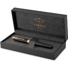Ручка перьевая Parker Sonnet Core F528 (CW1931516) Matte Black GT F сталь нержавеющая, подарочная коробка