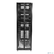 Шкаф серверный ЦМО ШТК-СП-48.8.12-48АА-9005 48U 800x1190 мм пер. дв. перфор. задн. дв. перфор. 2-хст. 2 бок. пан. направл. под закл. гайки 1350 кг черный