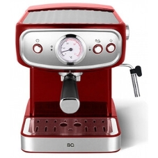 Кофеварка рожковая BQ CM1006 красный-стальной, исп. кофе - молотый, 1,5 л, 850 Вт, 15 бар