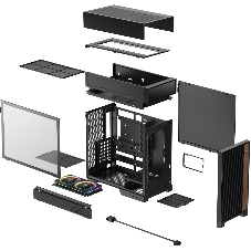 Корпус DeepCool CL660, Midi-Tower, чёрный, 2 x 120 мм