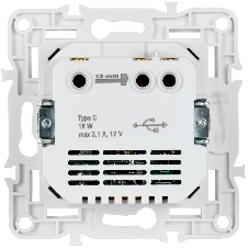 SKANDY Розетка с з/к/ш 16А с USB C 18Вт SK-R17N никель | SK-R14-16-U14-018-K50 | IEK