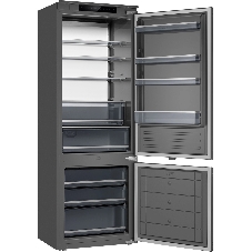 Встраиваемый холодильник Weissgauff WRKI 1970 INV. INOX нержавеющая сталь, 341л, морозилка снизу