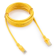 Патч-корд медный UTP Cablexpert PP10-3M/Y cat.5e, 3м, литой, многожильный, желтый
