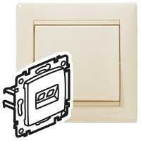Розетка компьютерная Legrand 774130 RJ45 Valena 1 выход Кат.5e UTP (слоновая кость) монтаж на захватах