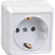 Розетка IEK ERO11-K01-16-DC РС20-3-ОБ 1местн. c з/к 16А откр.уст. ОКТАВА (белый)