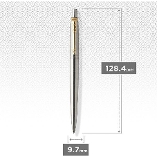 Ручка шариковая Parker Jotter Core K691 (CW1953182) Stainless Steel GT, M, синие чернила, подарочная коробка