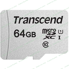 Флеш карта microSD 64Gb Transcend microSDXC Class 10 UHS-I U1, (без адаптера), TLC