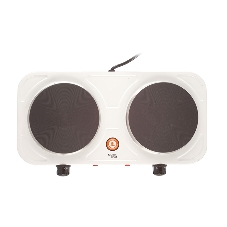 Плита настольная электрическая Centek CT-1507 белый, 2 кВт, ТЭН, конфорки - 2, эмаль, поворотные переключатели
