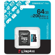 Флеш карта microSDXC 64Gb Kingston SDCG4/64Gb Canvas Go! Plus + adapter