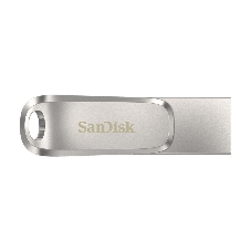 Флешка USB SanDisk Ultra Dual Luxe (SDDDC4-512G-G46), 512Gb, USB 3.2 Gen 1/USB Type-C, R/W 400/150, серебристый