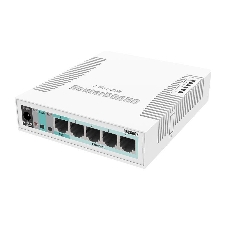 Коммутатор сетевой MikroTik RB260GS RouterBOARD 260GS 5-port Gigabit smart switch with SFP cage, SwOS, plastic case, PSU