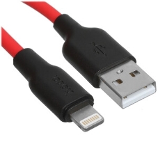 Кабель USB Lightning/ HOCO HC-71372 X21/ 1m/ 2A/ Силикон/ Black&Red