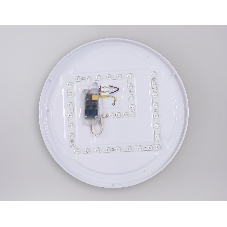 Потолочный светодиодный светильник Ambrella light FZ1324 BK/LWD черный/светлое дерево IP20 41W 3000-6400K D390*70 (ПДУ ИК)