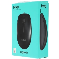 Мышь проводная Logitech M90 черный/серый, 1000 dpi, USB, кнопки - 3