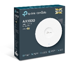Точка доступа TP-Link 11AX dual-band ceiling access point, up to 1200 Mbit/s at 5 GHz and up to 574 Mbit/s at 2.4 GHz, 1 10/100/1000Mbps LAN port, support PoE 802.3at standard, support BSS coloring, Seamless Roaming, Mesh, Band Steering, Airtime Fairness, MU-MIMO, ma