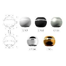 Корпус светильника C1104 PSL серебро полированное D100*H80mm MR16 GU5.3 LED 3W 4200K