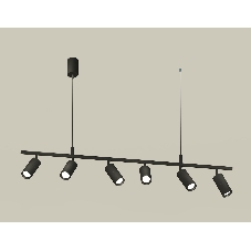 Светильник Ambrella light XB9006100/6 SBK/PBK черный песок/черный полированный MR16 GU5.3 (С9006, С6302, A2061, N6103)