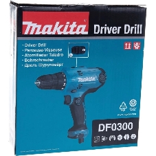 Дрель Makita DF0300 320Вт,БЗП-10мм,0-450\0-1500об\м,1.2кг,кор