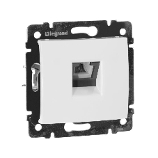 Legrand Legrand 774438 Розетка телефонная Valena RJ11 4 контакта 1 коннектор (белая)