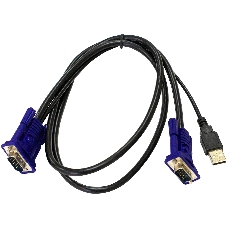 Кабель KVM ORIGO OKVMCU/A1A c разъемами VGA и USB, 1,8 м
