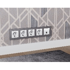 Комплект механизма компьютерной розетки ALFA Белый матовый RJ-45(8P8C) CAT6 с шторкой QUANT (AP1320, VM188) MA132010