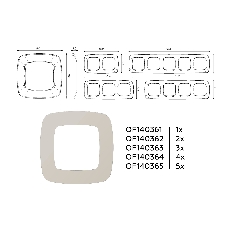 Рамка OMEGA Ecta (Серо-бежевый матовый) 3-ая OF140363