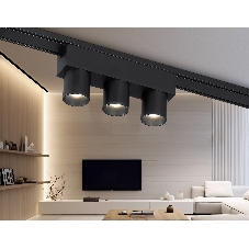 Светильник трековый светодиодный GV1504/3 BK черный IP20 6W 4200K 48V 24° 122*26*55