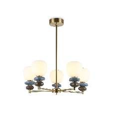 Люстра Ambrella light LH53164/5 SB/WH бронза/белый 40W 3000K D650*900